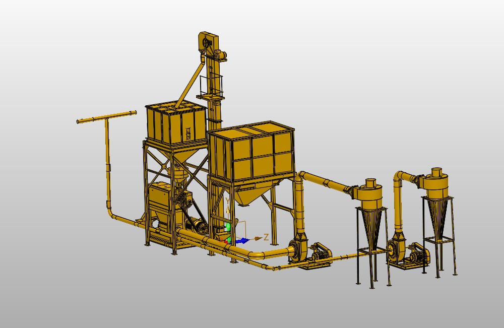 带除尘系统的粮食杂质过滤产线