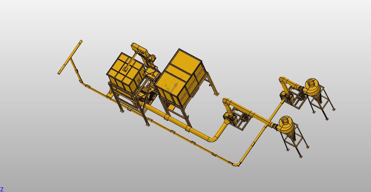 带除尘系统的粮食杂质过滤产线