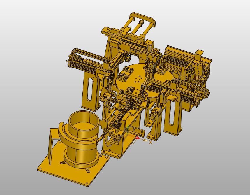 电器元件弹簧和两侧端盖组装设备