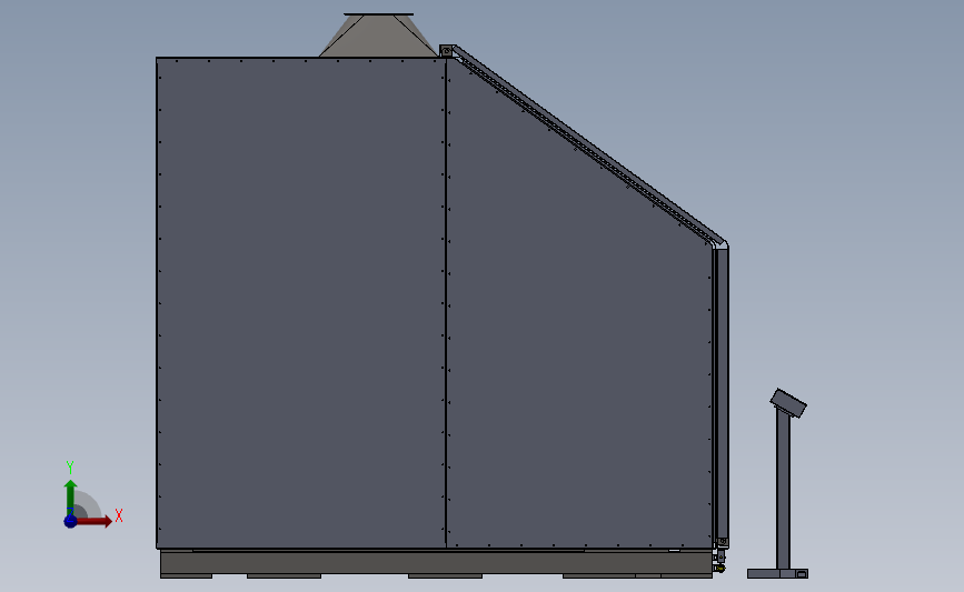 汽车挂斗支架焊接专机 3D模型sw2016可编辑 正面视图