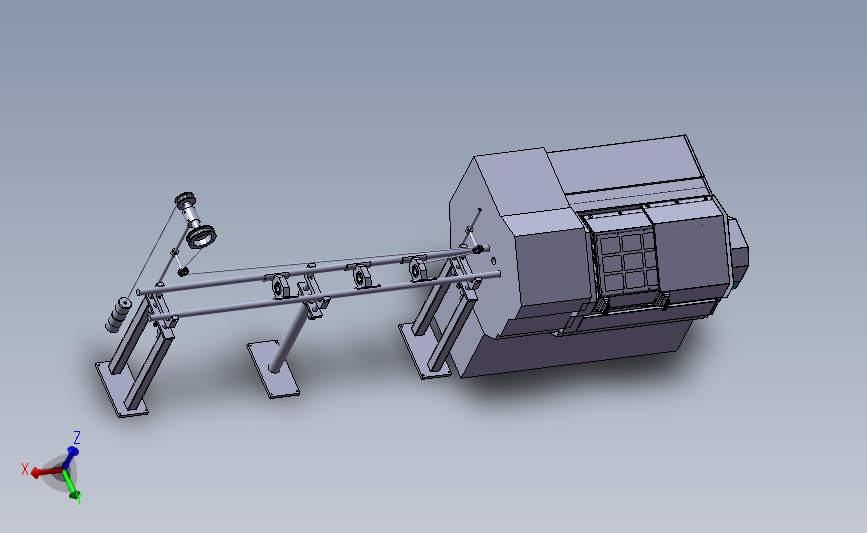 数控机械自动送料机sw20 Solidworks 2020 模型图纸下载 懒石网