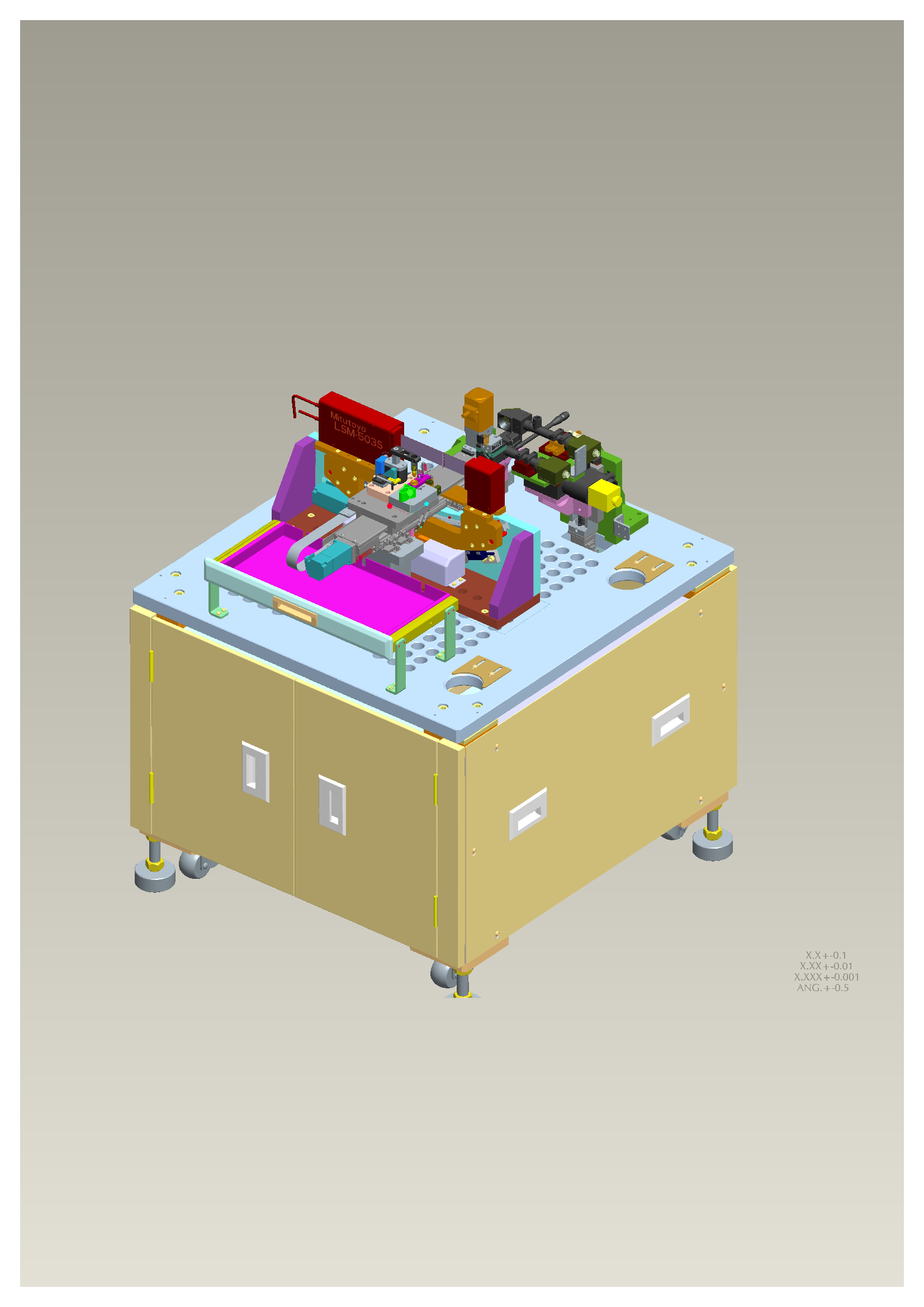 硬盘摆臂4合1测试机 3D模型proe4.0可编辑