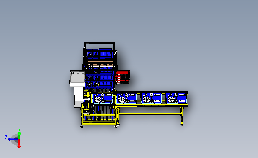 自动翻转+人工组装线sw21可编辑