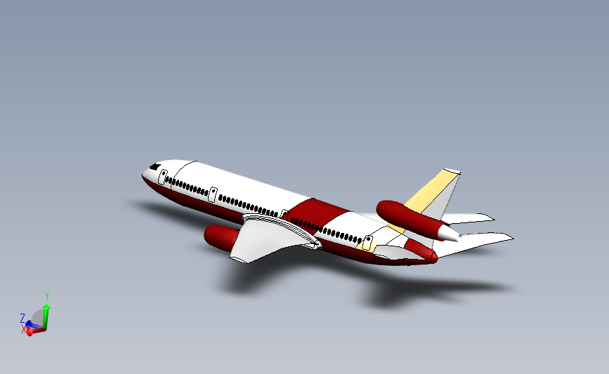 DC-10 模型飞机