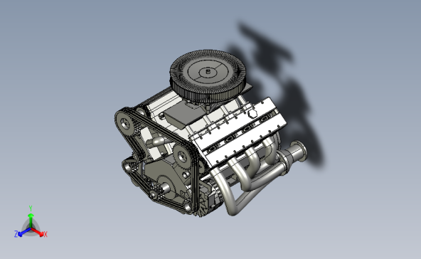 V8发动机模型