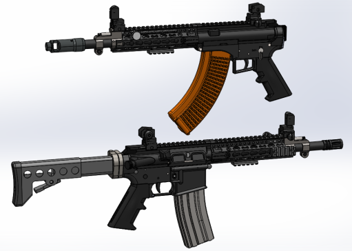 lr300-and-ar47枪