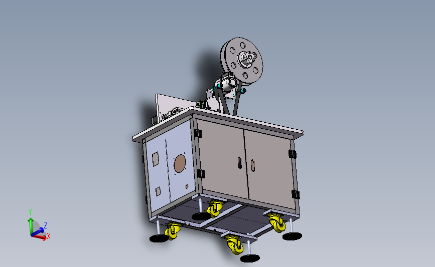 纸条贴标机3D数模图纸 Solidworks设计 附STEP IGS