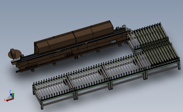 自回转封边机方案3D数模图纸 Solidworks设计