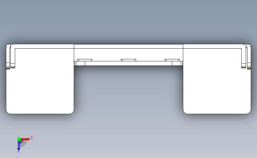 VT3-V7R_wall-bracketA+B+C_kc基恩士模型 俯视图