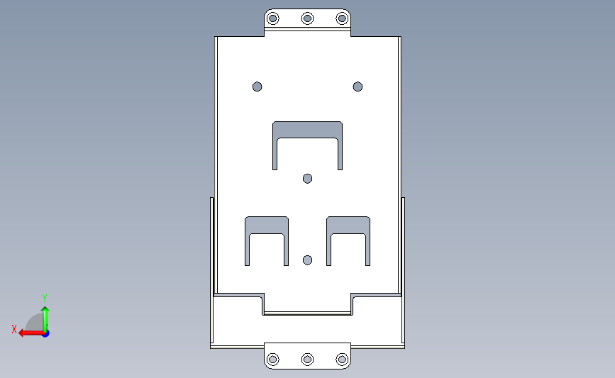 VT3-V7R_wall-bracketA+B+C_kc基恩士模型 背面视图