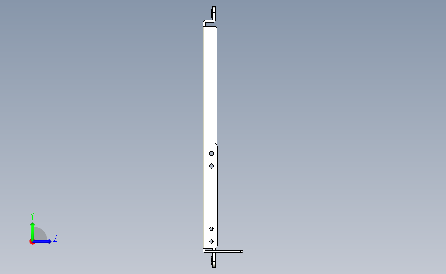 VT3-V7R_wall-bracketA+B+C_kc基恩士模型 左侧视图