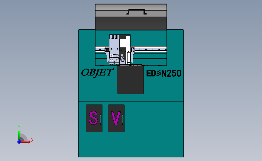 A02-3D打印机(object—eden250)三维模型 正面视图