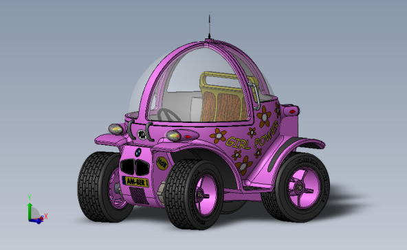 适合女性使用概念智能电动宝马车.zip