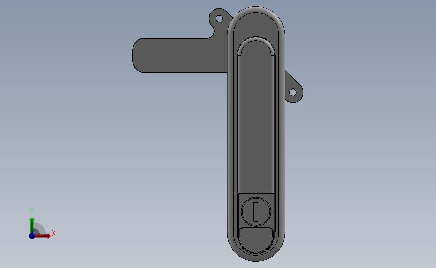 柜门锁 正面视图