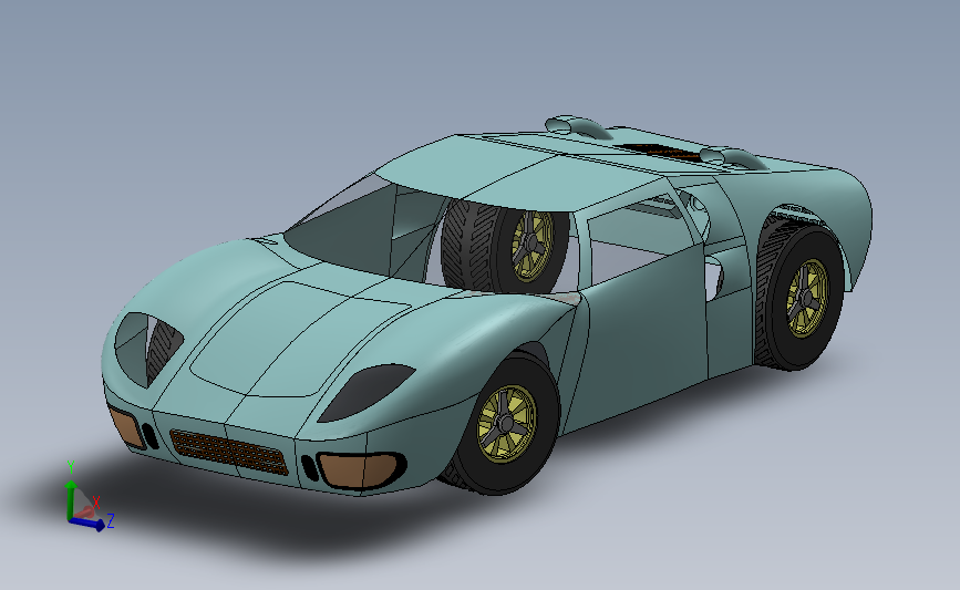 汽车模型福特GT40 主视图