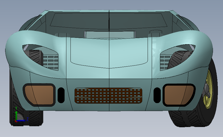 汽车模型福特GT40 左侧视图