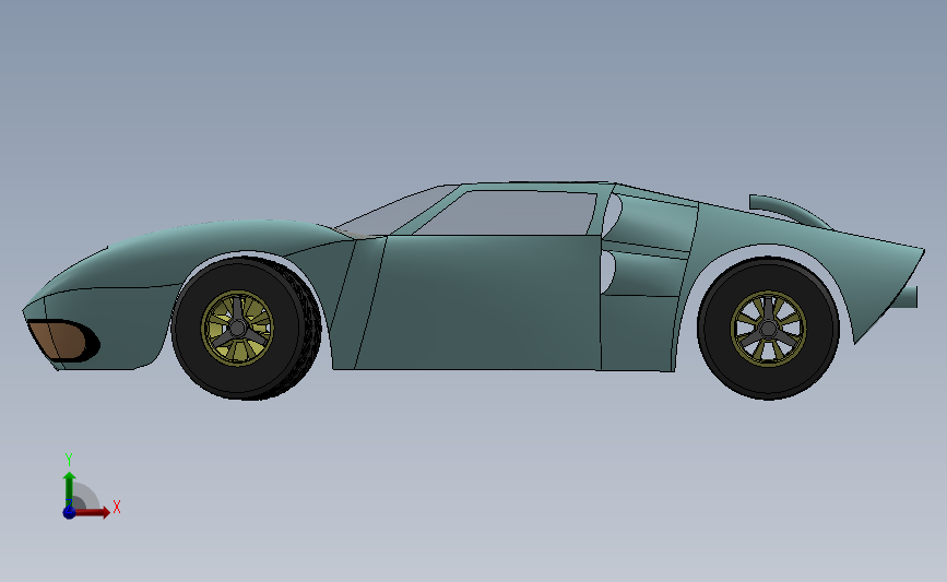 汽车模型福特GT40 正面视图
