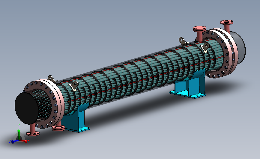 换热器总装图 主视图