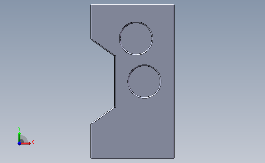 二位三通成组阀板600U-T-01 正面视图