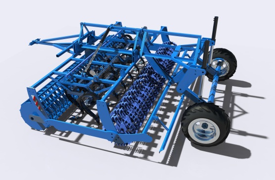 kompakt u684耕耘机犁地设备3D数模图纸 Solidworks设计  附X_T