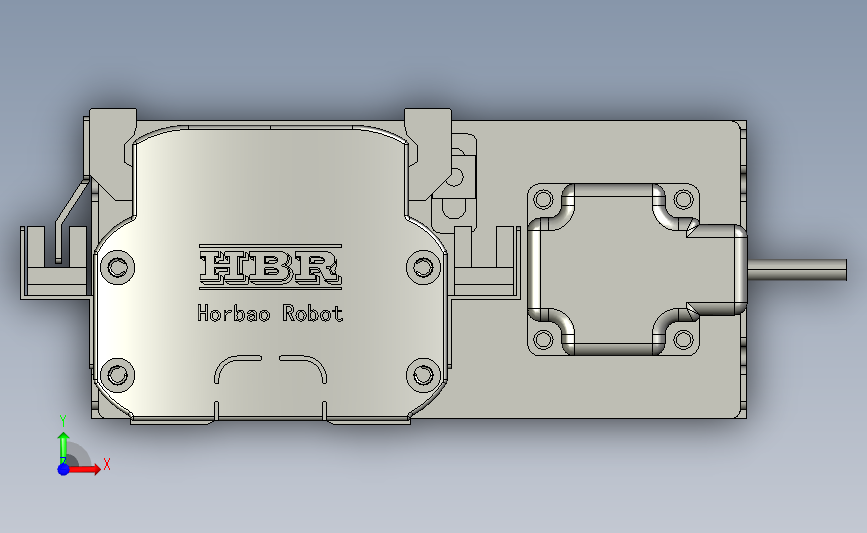 机械手(滑台模组)开放式系列HBR80-LP-T100-L10-300-L3 正面视图