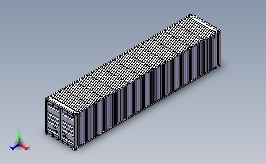 40ft集装箱3D模型图纸 SolidWorks设计图档_SOLIDWORKS 2012_模型图纸下载 – 懒石网