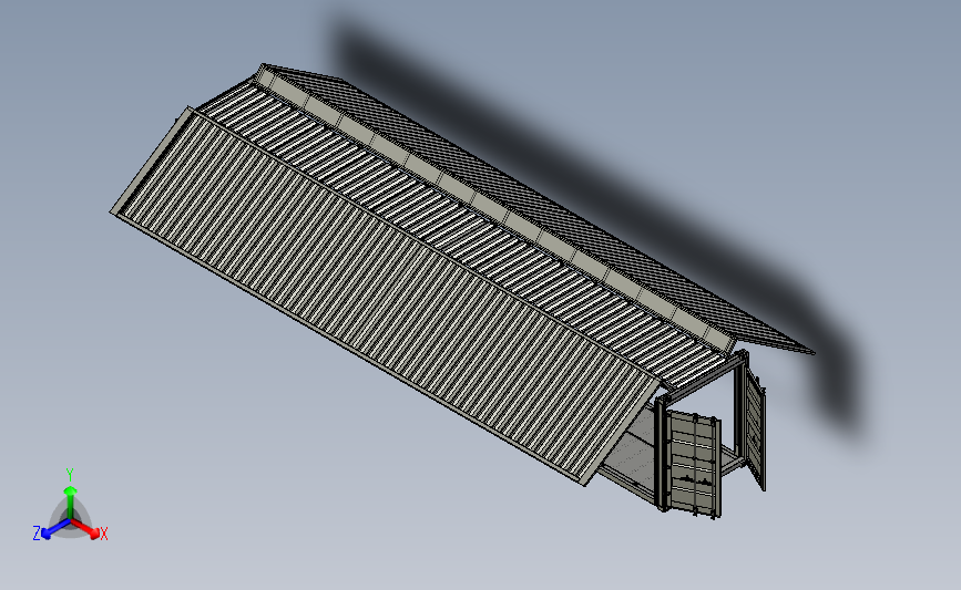 展翼集装箱模型3D图纸 stp格式