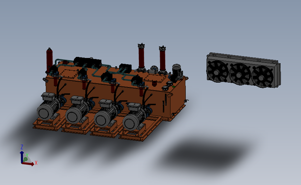 B12-废料压力液压装置设计模型