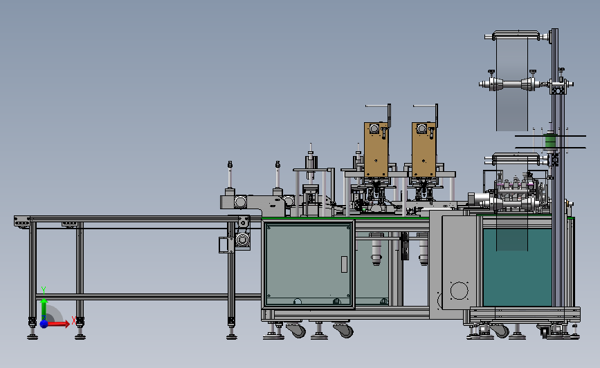平面口罩机一拖二