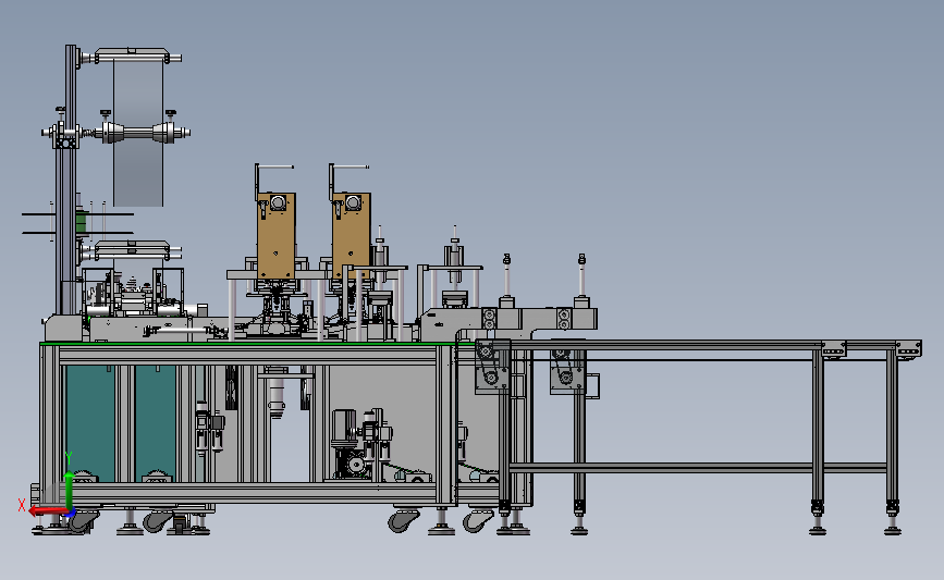 平面口罩机一拖二