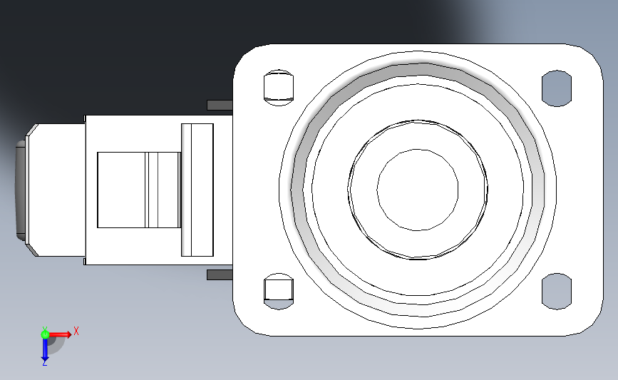 4687iep200p63脚轮 俯视图