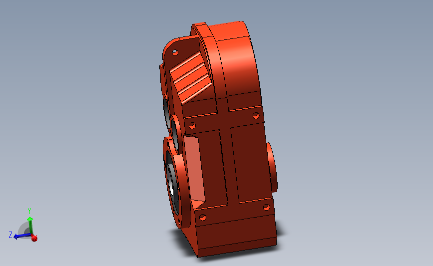 FA~B平行轴-斜齿轮减速机[FA37B]减速机_SOLIDWORKS 2007_模型图纸下载 – 懒石网