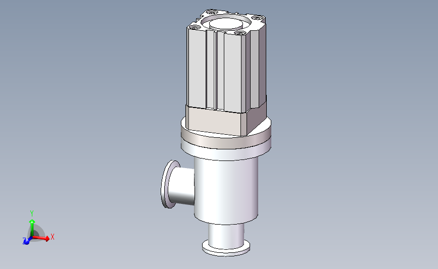 GDQJ160气动高真空挡板阀(宁波仪表)_SOLIDWORKS 2011_模型图纸下载 懒石网