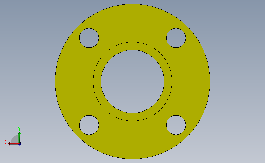 slip on weld flange 背面视图