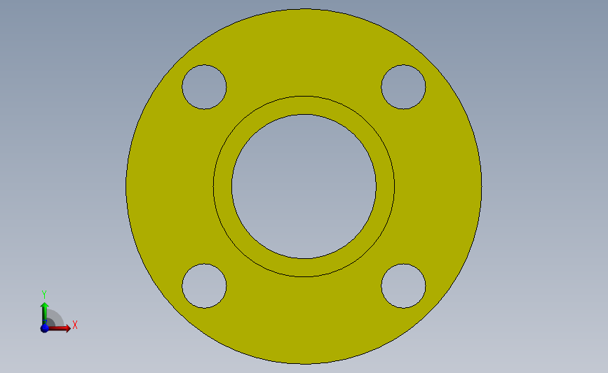 slip on weld flange 正面视图