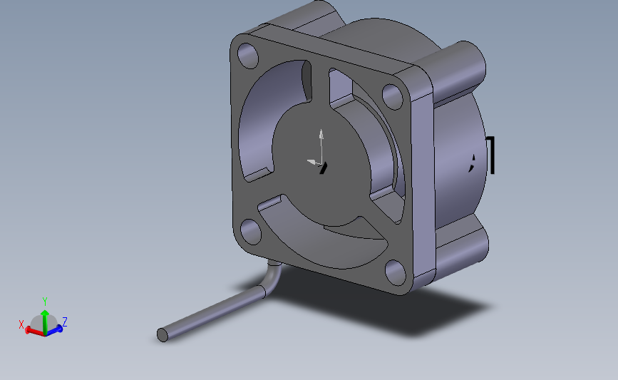 User Library-fan-25x25x10_风扇_SOLIDWORKS 2011_模型图纸下载 – 懒石网