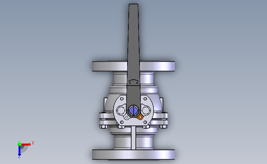 手动球阀User Library-Flange C300DN100 俯视图