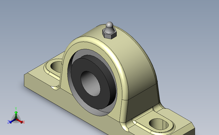 轴承座User Library-PILLOW BLOCK BEARING _50 BORE_