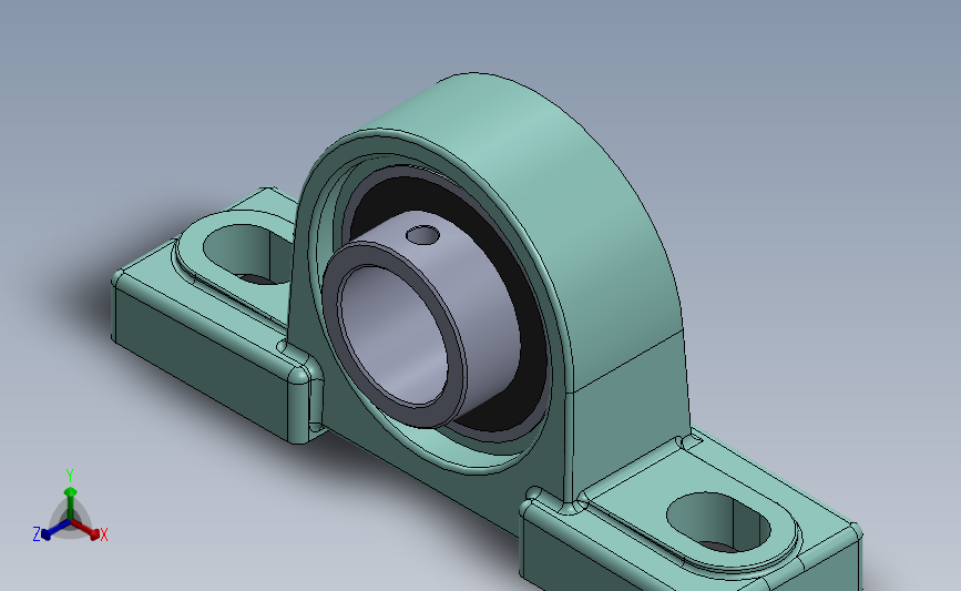 轴承座User LibraryUCP205 PILLOW BLOCK_SOLIDWORKS 2011_模型图纸下载 懒石网