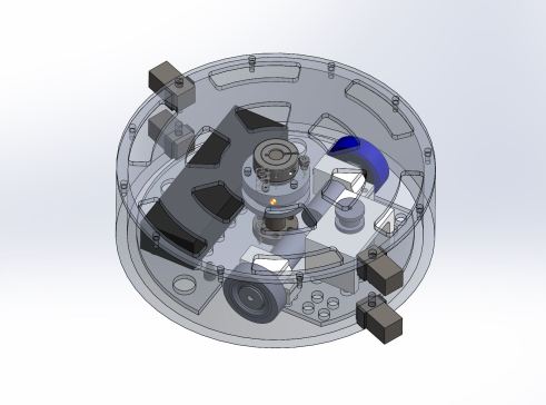 外壳旋转战斗机器人结构3D数模图纸 Solidworks设计 附STEP