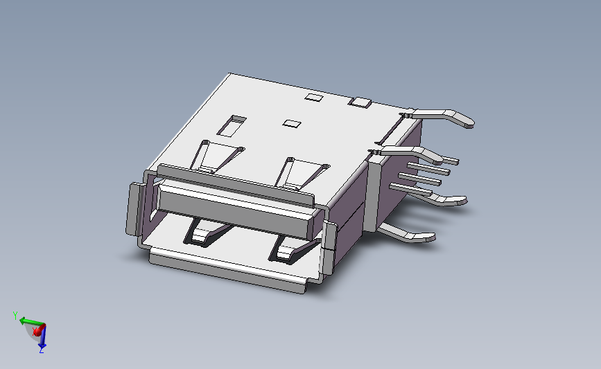 3种常用USB接口_SOLIDWORKS 2015_模型图纸下载 – 懒石网