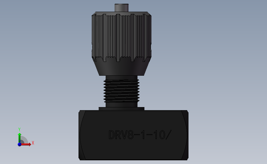 DRV8 单向节流截止阀 正面视图