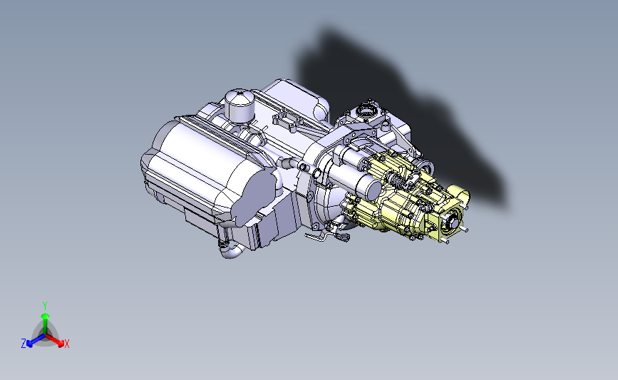 一款发动机离合器变速箱外观图纸3D模型（CATIA软件打开）
