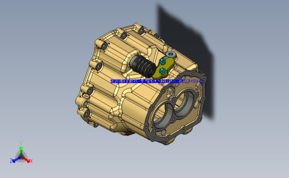 越野车变速箱壳体3D模型2（ProE_Creo软件打开）