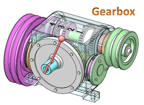 4档齿轮箱机构3D模型图纸 Solidworks设计