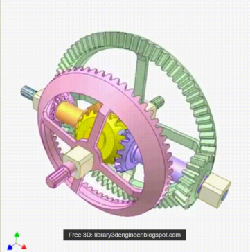 100163锥齿轮差速器机构3D模型图纸 INVENTOR设计