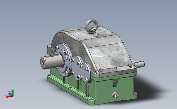 齿轮减速器(课程作业题)模型3D图纸 Solidworks设计