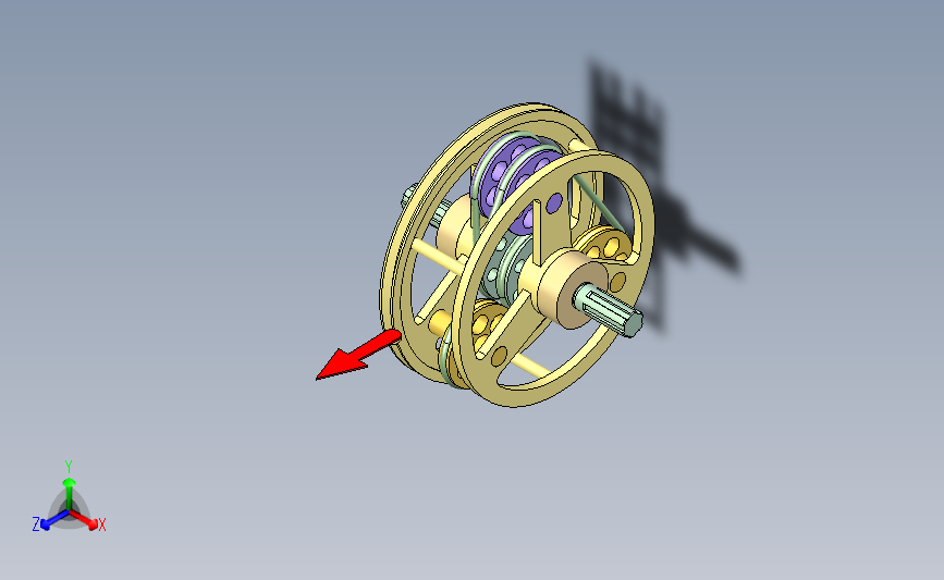 带式差速器3D模型图纸 INVENTOR设计