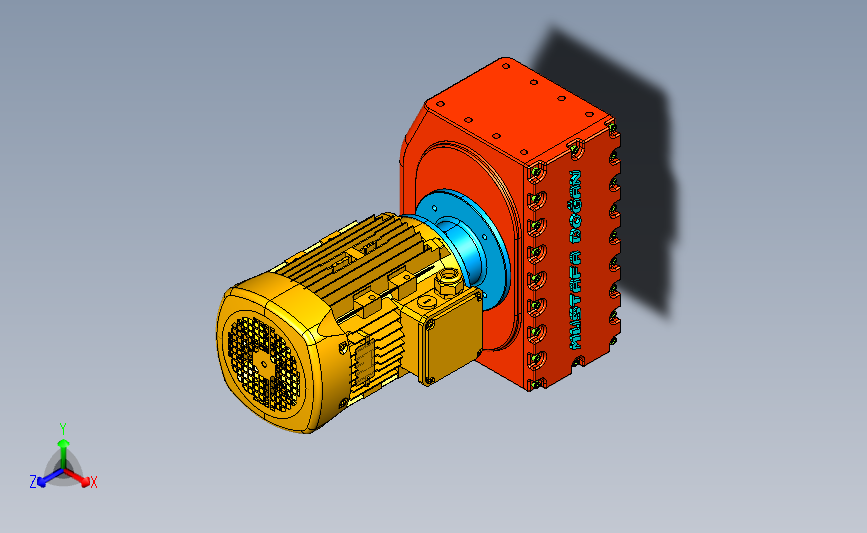 电机输出齿轮箱3D模型图纸 STEP IGS格式