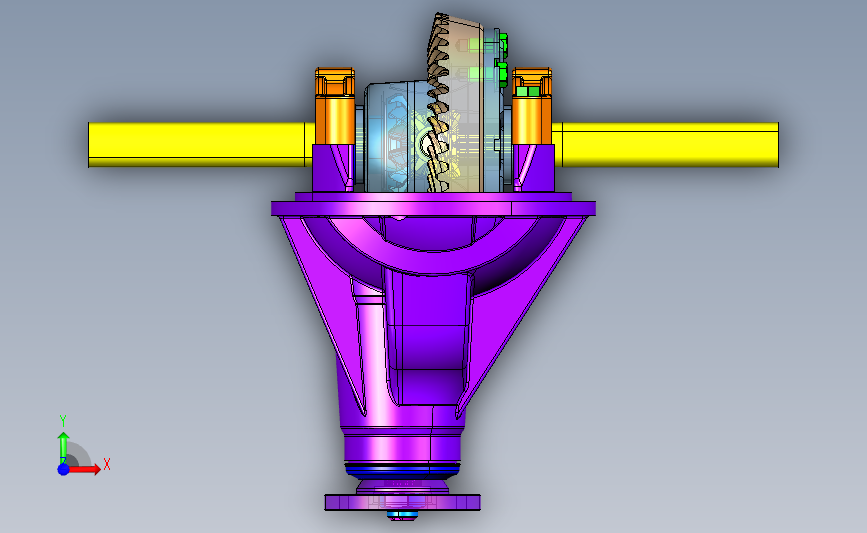 对称式锥齿轮差速器3D模型 Catia设计